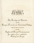 Commencement Program 1909 by GCSU Special Collections