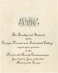 Commencement Program 1910 by GCSU Special Collections
