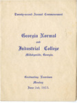 Commencement Program 1913 by GCSU Special Collections