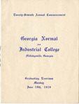 Commencement Program 1918 by GCSU Special Collections