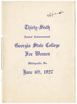 Commencement Program 1927 by GCSU Special Collections