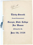 Commencement Program 1928 June by GCSU Special Collections
