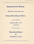 Commencement Program 1930 June by GCSU Special Collections