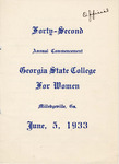 Commencement Program 1933 June by GCSU Special Collections