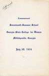 Commencement Program 1934 July by GCSU Special Collections