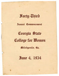 Commencement Program 1934 June by GCSU Special Collections