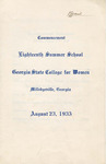 Commencement Program 1935 August by GCSU Special Collections