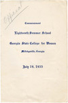 Commencement Program 1935 July by GCSU Special Collections