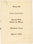 Commencement Program 1936 June by GCSU Special Collections