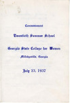 Commencement Program 1937 July by GCSU Special Collections