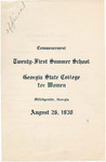 Commencement Program 1938 August by GCSU Special Collections