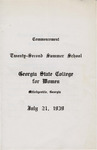 Commencement Program 1939 July by GCSU Special Collections