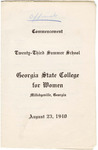 Commencement Program 1940 August by GCSU Special Collections