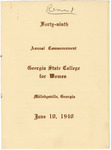 Commencement Program 1940 June by GCSU Special Collections