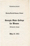 Commencement Program 1941 July by GCSU Special Collections