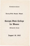 Commencement Program 1942 August by GCSU Special Collections