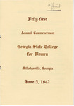 Commencement Program 1942 June by GCSU Special Collections