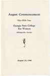 Commencement Program 1946 August by GCSU Special Collections