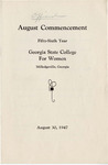 Commencement Program 1947 August by GCSU Special Collections