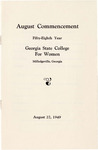 Commencement Program 1949 August by GCSU Special Collections