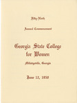 Commencement Program 1950 June by GCSU Special Collections