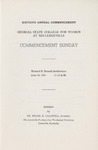 Commencement Program 1951 June by GCSU Special Collections