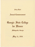 Commencement Program 1954 May