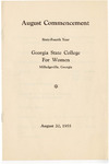 Commencement Program 1955 August by GCSU Special Collections