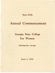 Commencement Program 1956 June by GCSU Special Collections