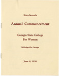 Commencement Program 1958 June by GCSU Special Collections