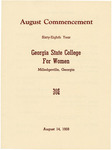 Commencement Program 1959 August by GCSU Special Collections