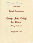 Commencement Program 1960 August by GCSU Special Collections