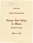 Commencement Program 1960 June by GCSU Special Collections