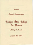 Commencement Program 1961 Augsut by GCSU Special Collections