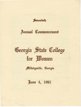 Commencement Program 1961 June by GCSU Special Collections