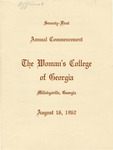Commencement Program 1962 August by GCSU Special Collections