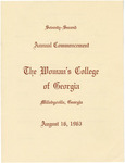 Commencement Program 1963 August by GCSU Special Collections