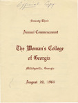 Commencement Program 1964 August by GCSU Special Collections