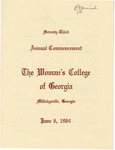 Commencement Program 1964 June by GCSU Special Collections