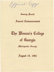 Commencement Program 1965 August by GCSU Special Collections