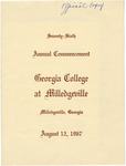 Commencement Program 1967 August by GCSU Special Collections