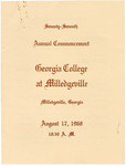 Commencement Program 1968 August by GCSU Special Collections