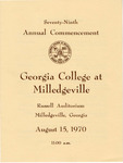 Commencement Program 1970 August by GCSU Special Collections