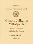 Commencement Program 1971 August by GCSU Special Collections