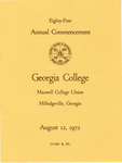 Commencement Program 1972 August by GCSU Special Collections