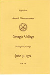 Commencement Program 1972 June by GCSU Special Collections