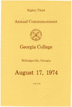 Commencement Program 1974 August by GCSU Special Collections