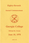Commencement Program 1978 June by GCSU Special Collections