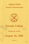 Commencement Program 1980 August by GCSU Special Collections