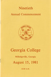 Commencement Program 1981 August by GCSU Special Collections